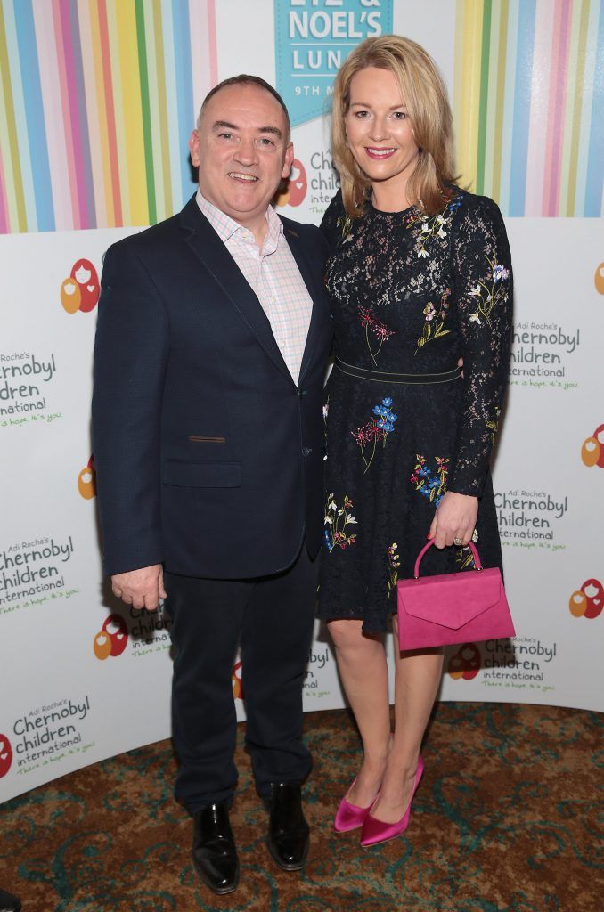 Noel Kelly and Claire Byrne at 'Liz and Noel's Chernobyl Lunch' at the Intercontinental Hotel, Ballsbridge, Dublin. Photo: Brian McEvoy
