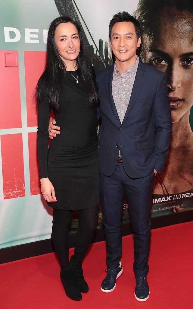 Actor Daniel Wu and his wife Lisa pictured at the Irish premiere screening of Tomb Raider at Cineworld, Dublin. Picture by Brian McEvoy