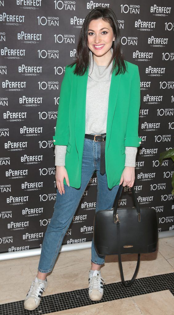 Chloe Hennessey at the launch of BPerfect Cosmetics 10 Second Tan Mousse in Wilde Restaurant at The Westbury Hotel, Dublin. Photo: Brian McEvoy