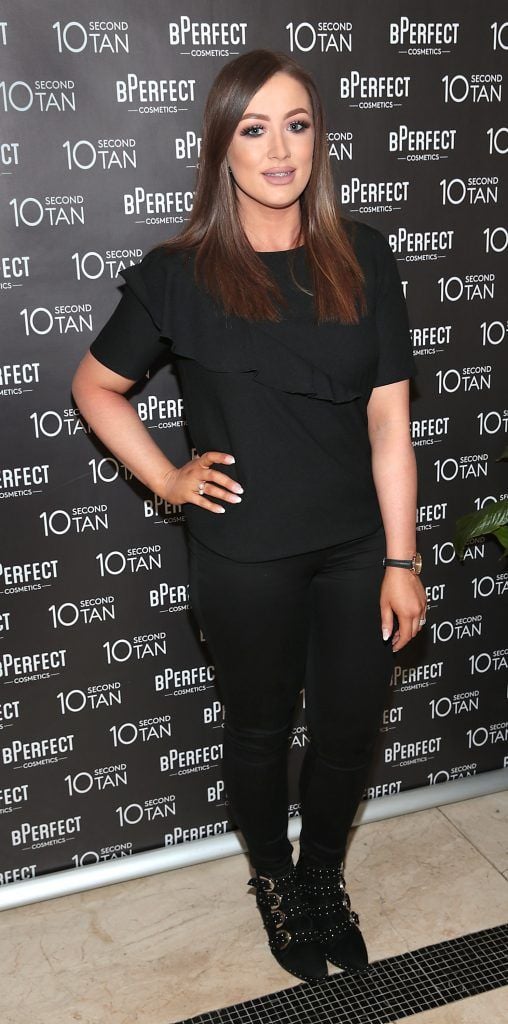 Stacey Conlon at the launch of BPerfect Cosmetics 10 Second Tan Mousse in Wilde Restaurant at The Westbury Hotel, Dublin. Photo: Brian McEvoy