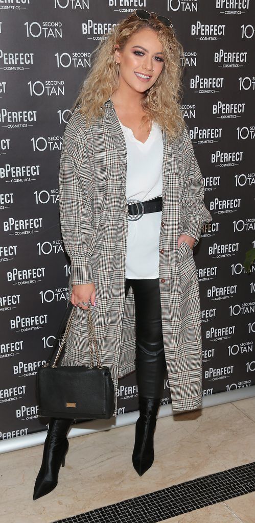 Melissa Riddell at the launch of BPerfect Cosmetics 10 Second Tan Mousse in Wilde Restaurant at The Westbury Hotel, Dublin. Photo: Brian McEvoy