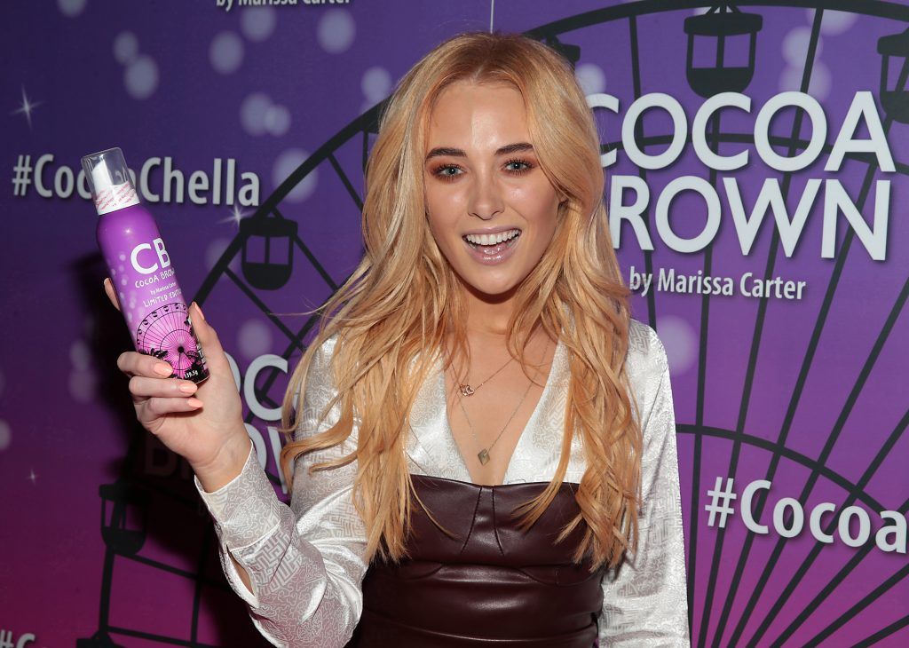 Nicola Hughes at the Cocoa Brown Tan Cocoachella Party to celebrate the launch of their new limited edition festival one hour tan bottle. Photo: Brian McEvoy