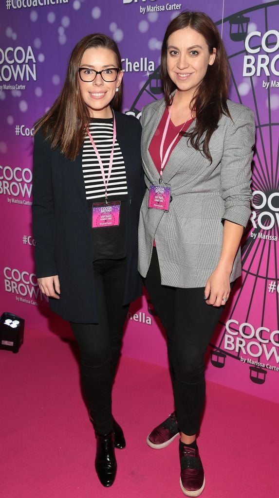 Tara Mooris and Gillian Fitzpatrick at the Cocoa Brown Tan Cocoachella Party to celebrate the launch of their new limited edition festival one hour tan bottle. Photo: Brian McEvoy