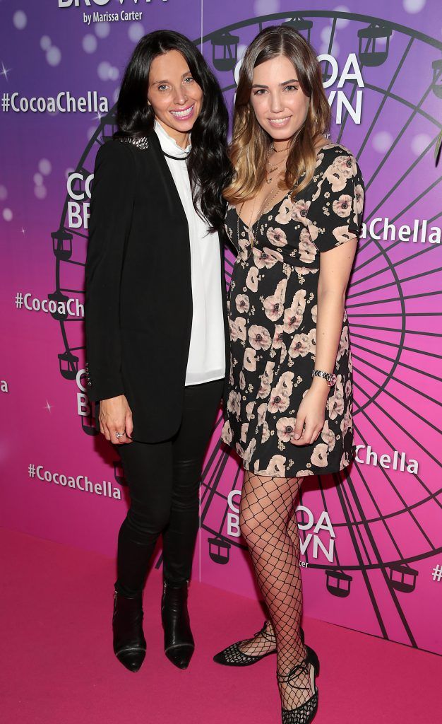 Chasidy McDowell and Amber Le Bon at the Cocoa Brown Tan Cocoachella Party to celebrate the launch of their new limited edition festival one hour tan bottle. Photo: Brian McEvoy