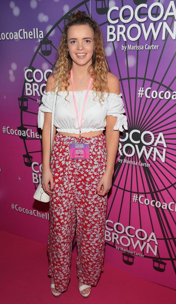 Becky Carter at the Cocoa Brown Tan Cocoachella Party to celebrate the launch of their new limited edition festival one hour tan bottle. Photo: Brian McEvoy