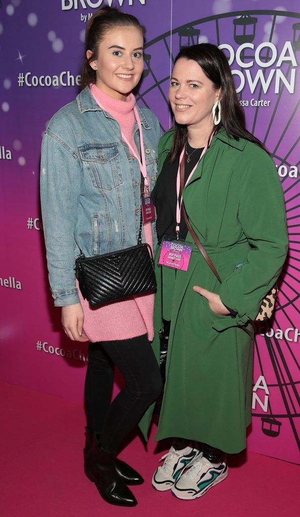 Olivia Keaney and Corina Gaffey at the Cocoa Brown Tan Cocoachella Party to celebrate the launch of their new limited edition festival one hour tan bottle. Photo: Brian McEvoy
