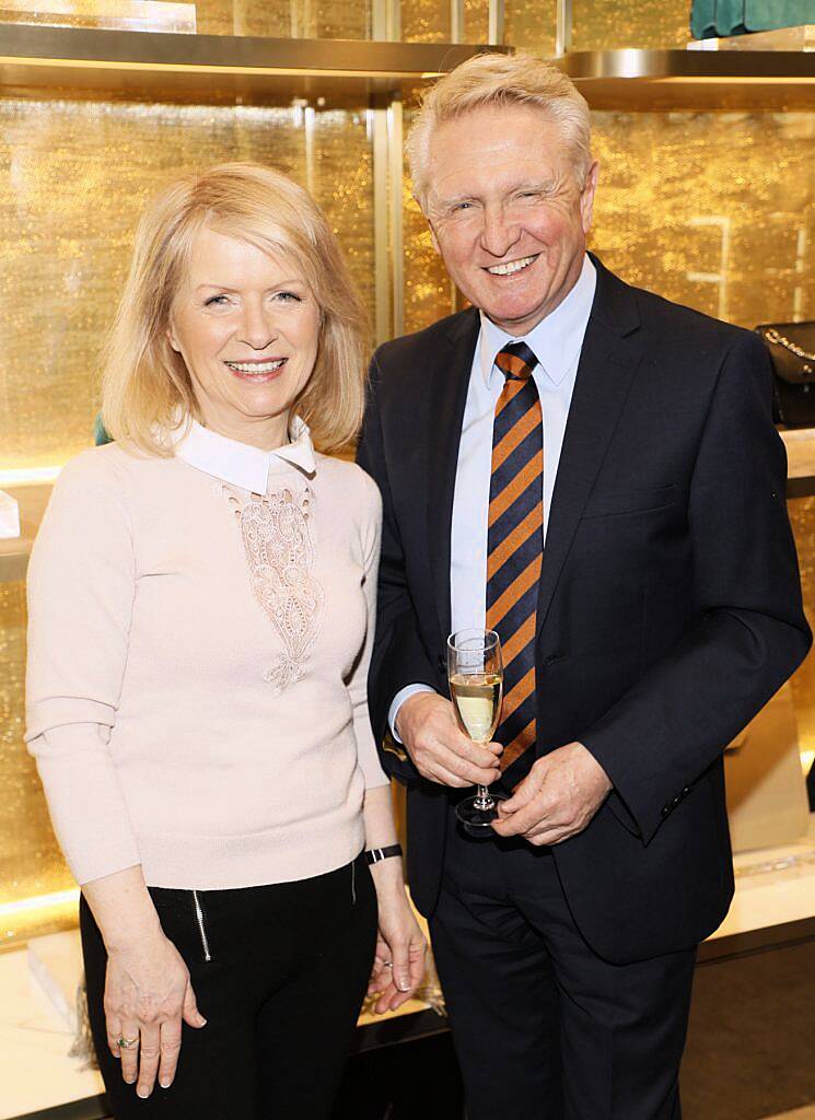 Bernadette and Gerry Bohan at Brown Thomas' unveiling of the highly anticipated Off-White c/o Jimmy Choo collaboration in the Grafton Street store (8th March 2018). Photo: Kieran Harnett