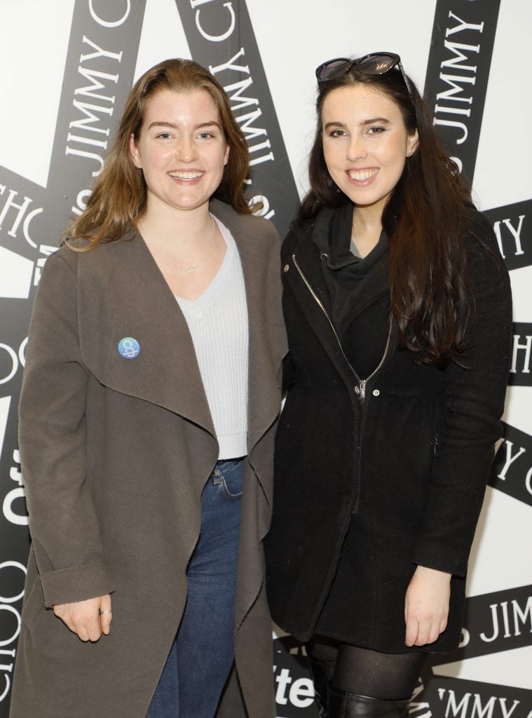 Niamh Mulville and Niamh Farrell at Brown Thomas' unveiling of the highly anticipated Off-White c/o Jimmy Choo collaboration in the Grafton Street store (8th March 2018). Photo: Kieran Harnett