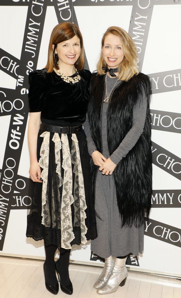 Ruth Monahan and Barbara Loftus at Brown Thomas' unveiling of the highly anticipated Off-White c/o Jimmy Choo collaboration in the Grafton Street store (8th March 2018). Photo: Kieran Harnett