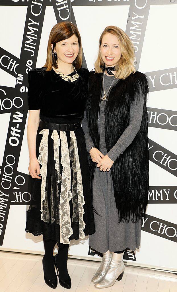 Ruth Monahan and Barbara Loftus at Brown Thomas' unveiling of the highly anticipated Off-White c/o Jimmy Choo collaboration in the Grafton Street store (8th March 2018). Photo: Kieran Harnett