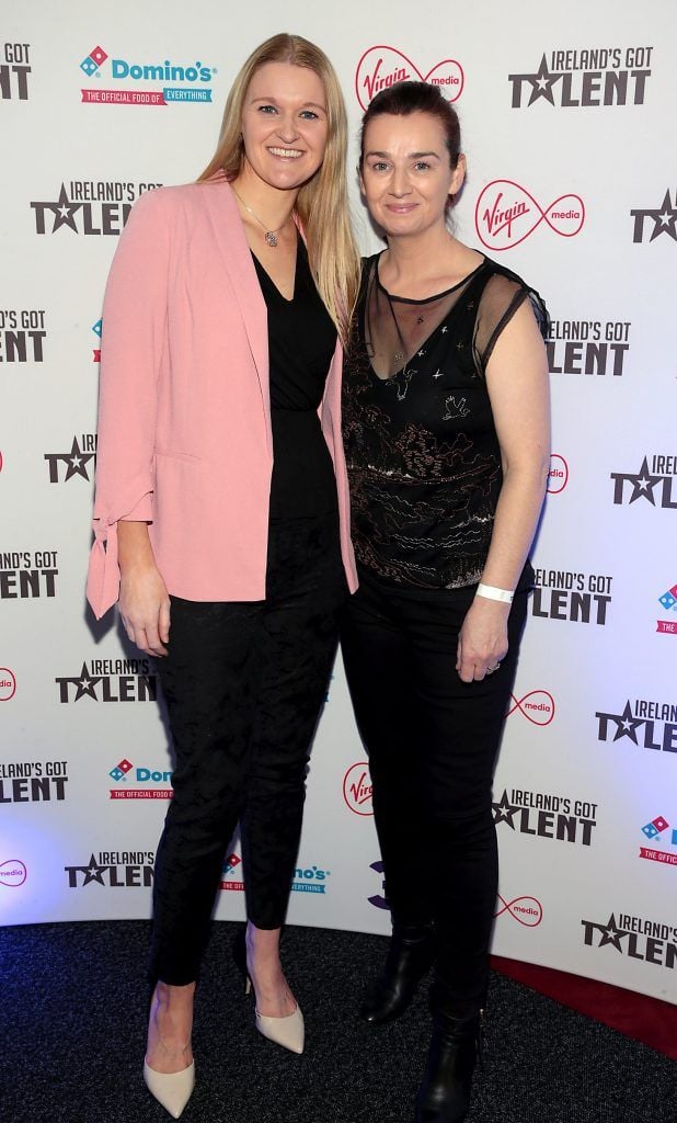Laura McCaffrey and Jackie Grzan pictured at Ireland's Got Talent Live Shows (TV3) at The Helix Theatre, Dublin. Photo: Brian McEvoy Photography
