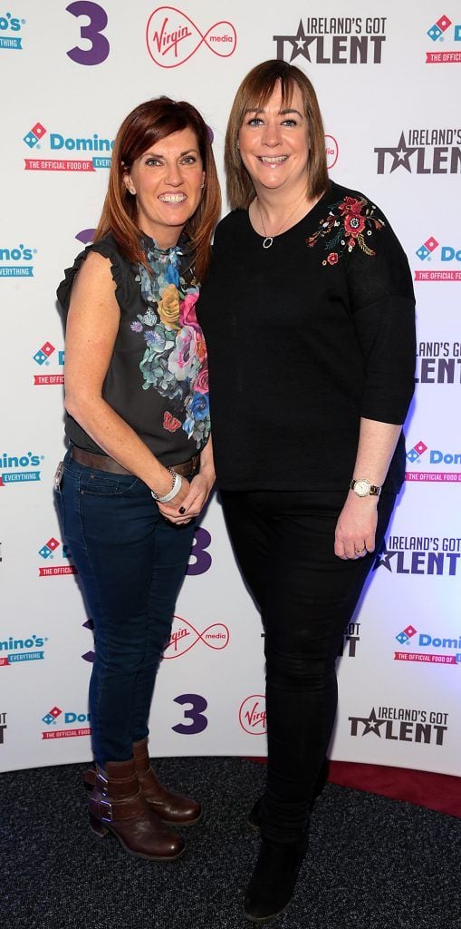 Bernadette Curran and Laura Courtney pictured at Ireland's Got Talent Live Shows (TV3) at The Helix Theatre, Dublin. Photo: Brian McEvoy Photography