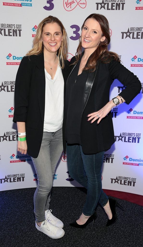Paula McCarthy and Deirdre Macklin  pictured at Ireland's Got Talent Live Shows (TV3) at The Helix Theatre, Dublin. Photo: Brian McEvoy Photography