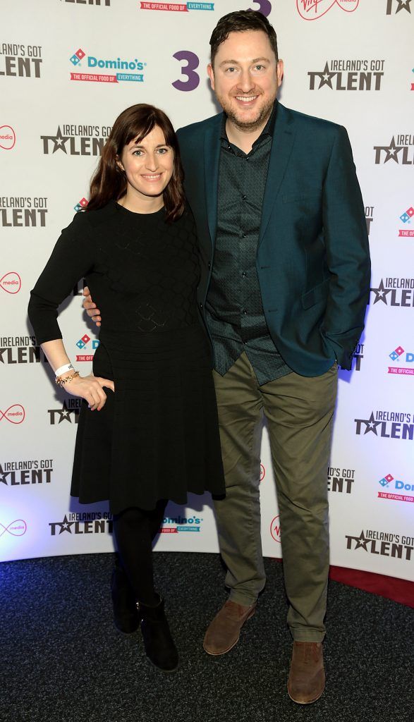 Kate Carolan and Ray Foley pictured at Ireland's Got Talent Live Shows (TV3) at The Helix Theatre, Dublin. Photo: Brian McEvoy Photography