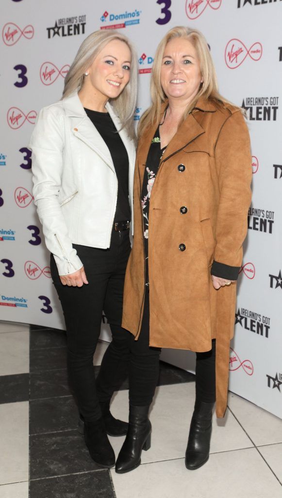 Claire Kavanagh and Barbara Byrne pictured at Ireland's Got Talent Live Shows (TV3) at The Helix Theatre, Dublin. Photo: Brian McEvoy Photography