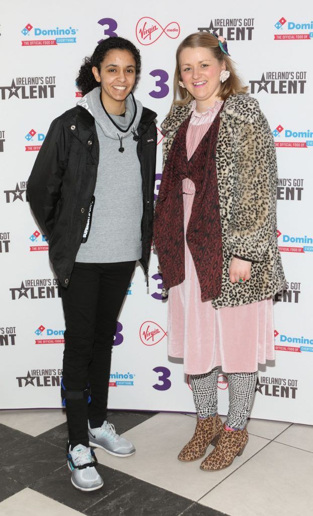 Shamous Abdella and Roisin McCannon pictured at Ireland's Got Talent Live Shows (TV3) at The Helix Theatre, Dublin. Photo: Brian McEvoy Photography