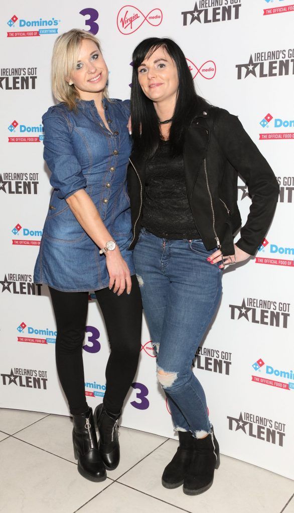 Ruta Prendiukaite and Cathleen Joyce pictured at Ireland's Got Talent Live Shows (TV3) at The Helix Theatre, Dublin. Photo: Brian McEvoy Photography