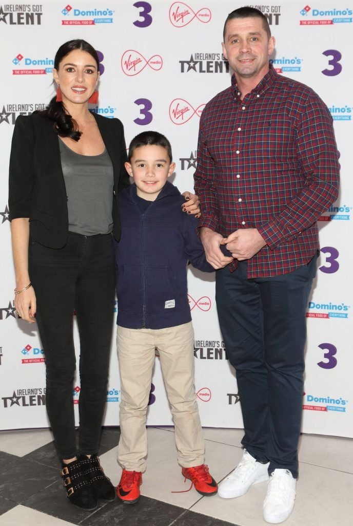 Ruth Griffin, AJ Quinlan and  Alan Quinlan pictured at Ireland's Got Talent Live Shows (TV3) at The Helix Theatre, Dublin. Photo: Brian McEvoy Photography