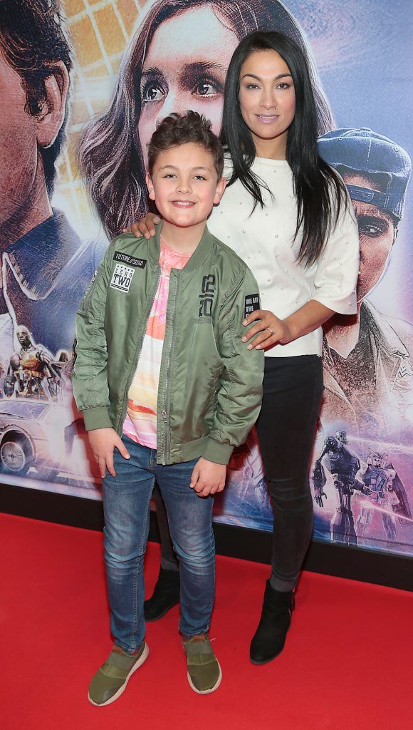 Gail Kaneswaran and son Jackson pictured at the special preview screening of Ready Player One at Cineworld, Dublin. Photo by Brian McEvoy