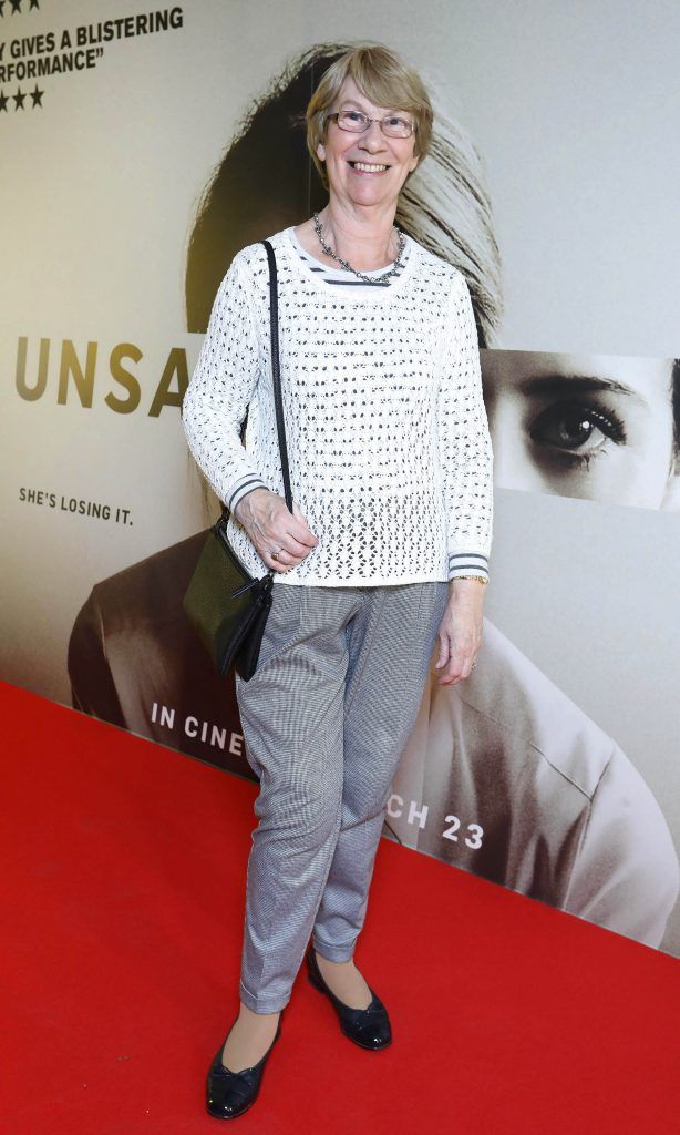 Margaret Curtis from Clontarf at the special preview screening of Unsane at the Lighthouse Cinema, Dublin. Photo: Brian McEvoy Photography