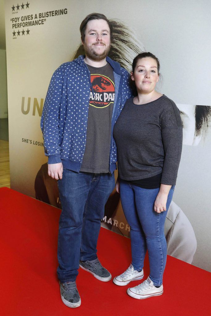 Cian Bushell and Sandra Kelly from Raheny at the special preview screening of Unsane at the Lighthouse Cinema, Dublin. Photo: Brian McEvoy Photography