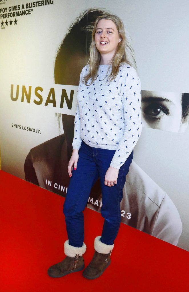 Laura Gibbons from Walkinstown at the special preview screening of Unsane at the Lighthouse Cinema, Dublin. Photo: Brian McEvoy Photography