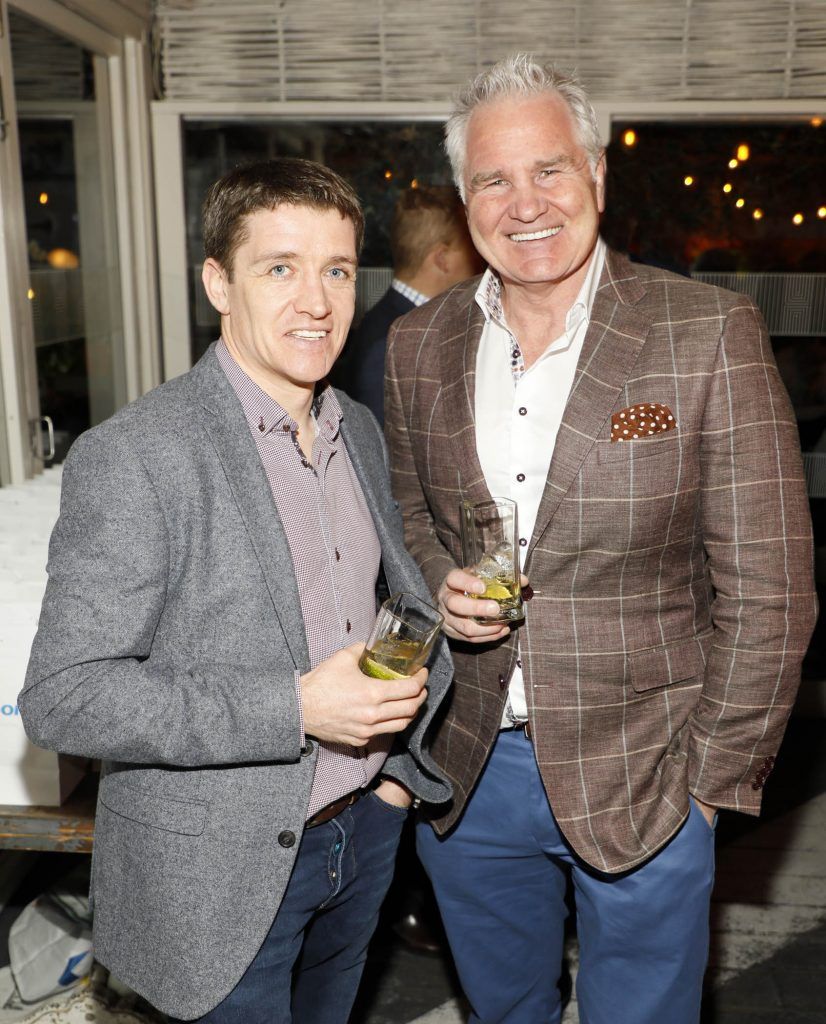 Barry Geraghty and Brent Pope at the launch of the 2018 Fairyhouse Easter Festival of Racing held in House Dublin-photo Kieran Harnett