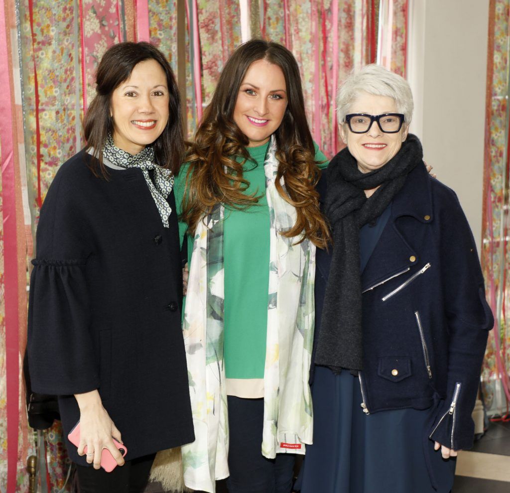 Lorraine Dwyer, Maoliosa Connell and Ros Walshe at the launch of AVOCA Spring Summer 2018 in the beautiful surrounds of AVOCA Kilmacanogue, 21st March 2018. Photo: Kieran Harnett
