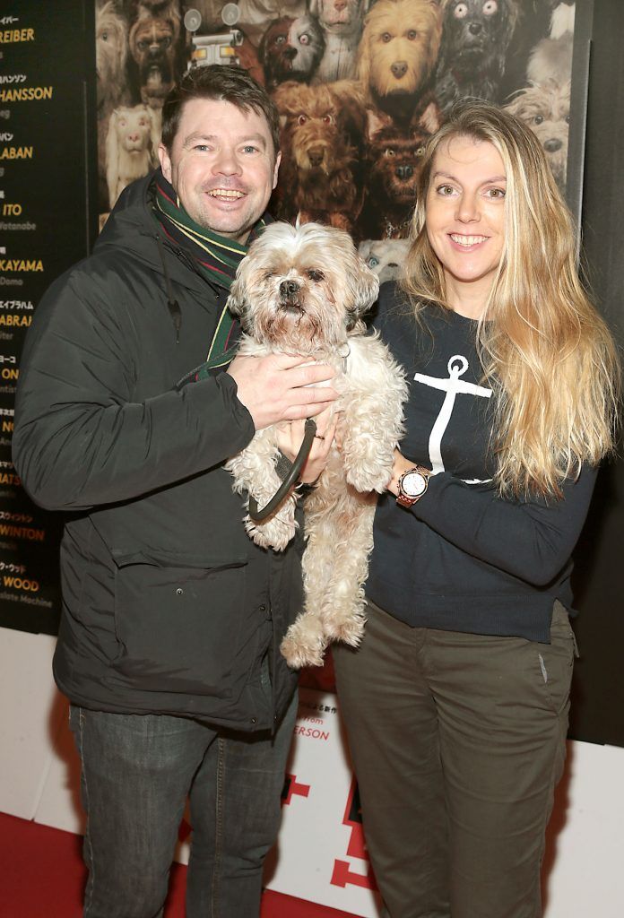 Ciaran McCoy and Enid Bebbbington at the special preview screening of Isle of Dogs at the Lighthouse Cinema, Dublin. Photo by Brian McEvoy