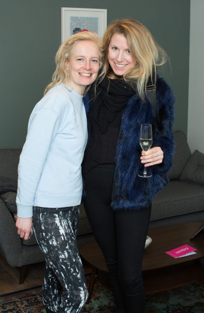 Emily O’Callaghan & Bailey Barbour pictured at the launch of Ireland’s first Curated Community & Interior Designed Co-Living Property Node Dublin. Photo: Anthony Woods