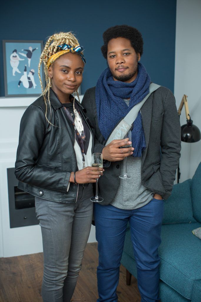 Judith Ehiguese &  Arnaud Tunga pictured at the launch of Ireland’s first Curated Community & Interior Designed Co-Living Property Node Dublin. Photo: Anthony Woods