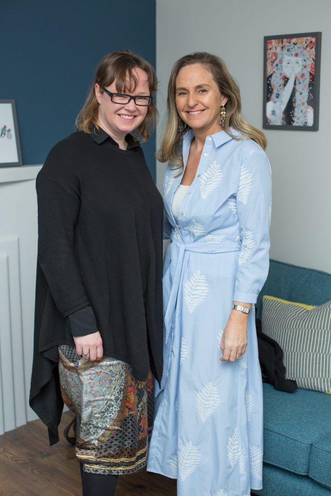 Emma McNamara & Debbie O’Donnell pictured at the launch of Ireland’s first Curated Community & Interior Designed Co-Living Property Node Dublin. Photo: Anthony Woods