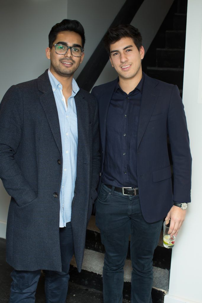 Shah Nabi & Ralph Pattar pictured at the launch of Ireland’s first Curated Community & Interior Designed Co-Living Property Node Dublin. Photo: Anthony Woods