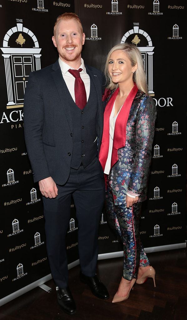 Magician Rua and Sarah Corr pictured celebrating the fifth birthday of The Black Door Piano Bar in Harcourt Street, Dublin. Photo by Brian McEvoy