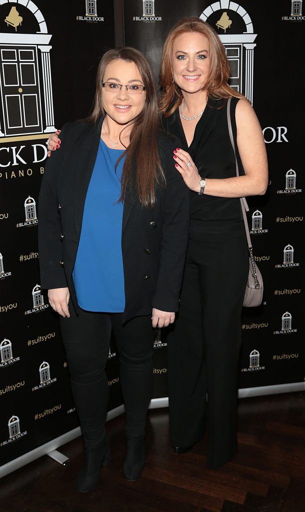 Rachel Devlin and Danielle McGill pictured celebrating the fifth birthday of The Black Door Piano Bar in Harcourt Street, Dublin. Photo by Brian McEvoy
