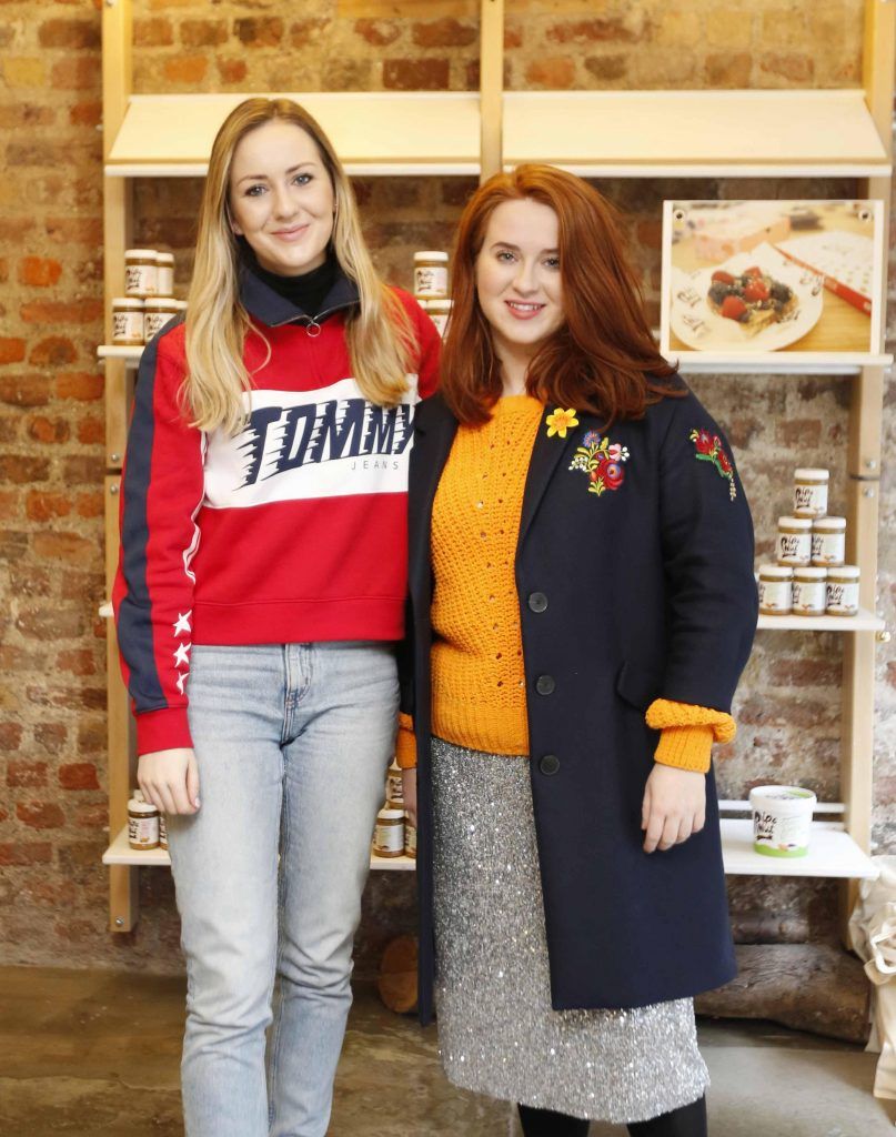 Sadhbh Higgins and Kate Kelly at the launch of Pip & Nut's pop up toast bar (23rd March 2018). Photo: Sasko Lazarov/Photocall Ireland