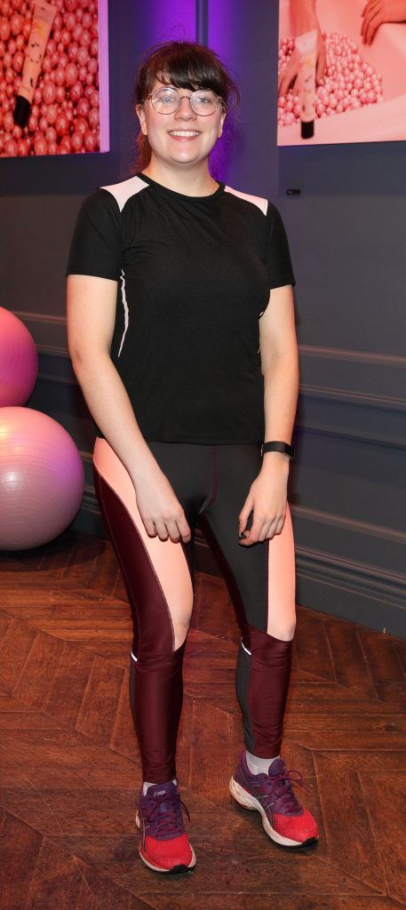 Fionnuala Jones at the launch of Benefit Cosmetics new POREpearl primer at a beneFIT pop up workout hosted by Amanda Byram at the Dean Hotel, Dublin. 
Photo: Brian McEvoy Photography