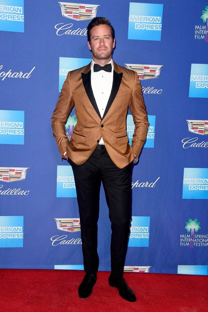 Armie Hammer attends the 29th Annual Palm Springs International Film Festival Awards Gala at Palm Springs Convention Center on January 2, 2018 in Palm Springs, California.  (Photo by Frazer Harrison/Getty Images for Palm Springs International Film Festival )
