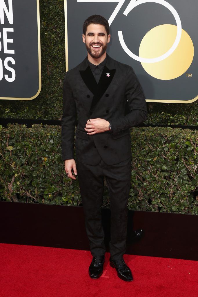 BEVERLY HILLS, CA - JANUARY 07:  Actor Darren Criss attends The 75th Annual Golden Globe Awards at The Beverly Hilton Hotel on January 7, 2018 in Beverly Hills, California.  (Photo by Frederick M. Brown/Getty Images)