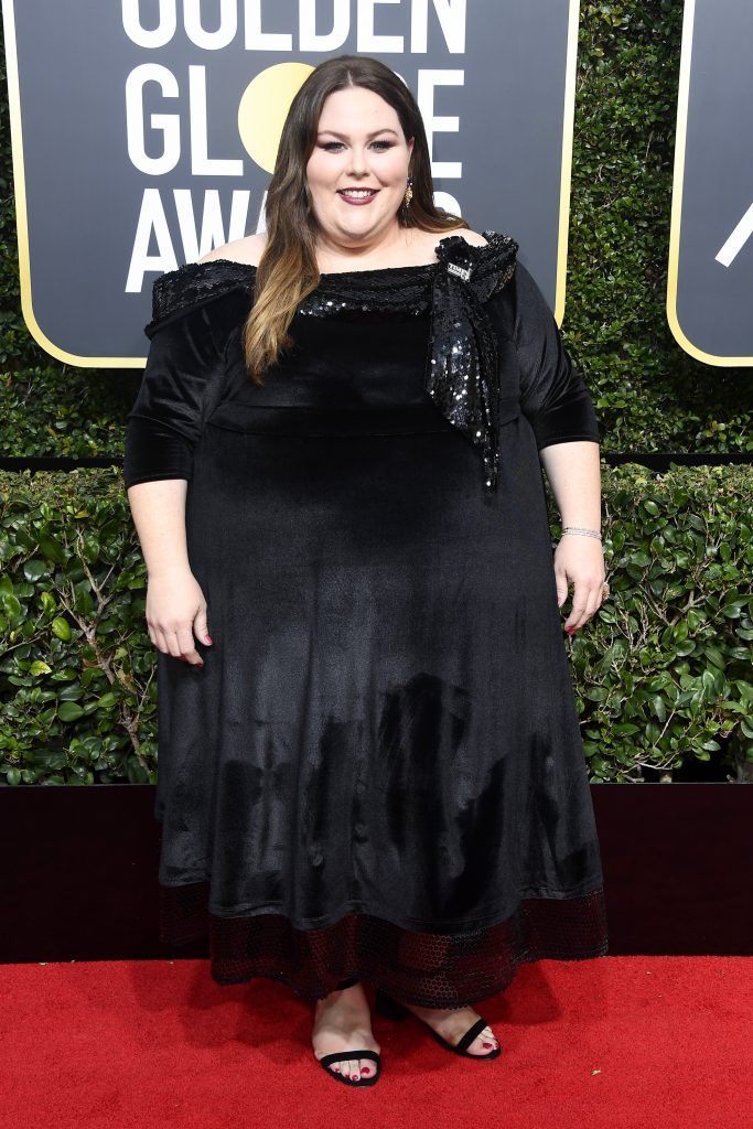 BEVERLY HILLS, CA - JANUARY 07:  Actor Chrissy Metz attends The 75th Annual Golden Globe Awards at The Beverly Hilton Hotel on January 7, 2018 in Beverly Hills, California.  (Photo by Frazer Harrison/Getty Images)