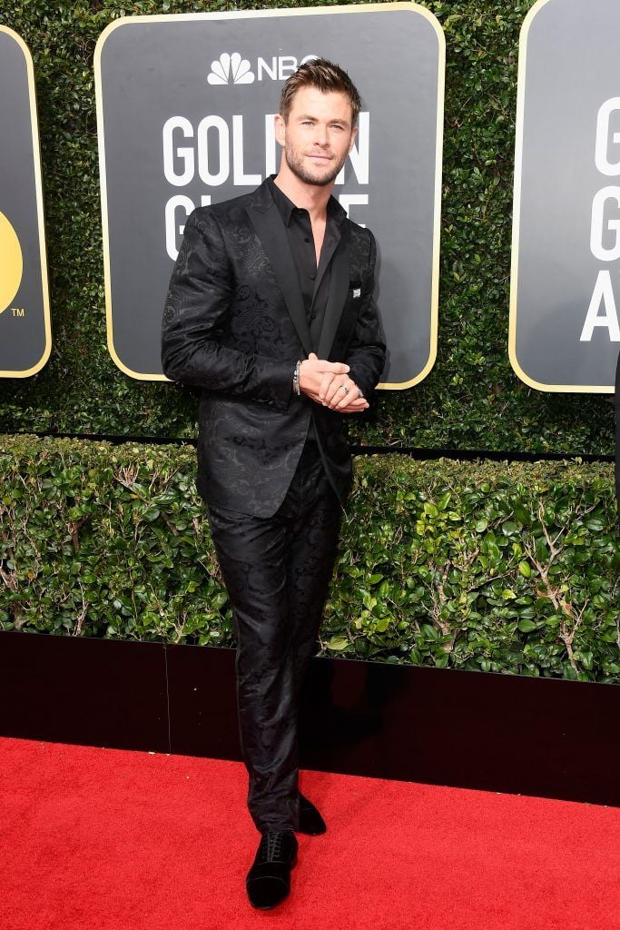 BEVERLY HILLS, CA - JANUARY 07:  Actor Chris Hemsworth attends The 75th Annual Golden Globe Awards at The Beverly Hilton Hotel on January 7, 2018 in Beverly Hills, California.  (Photo by Frazer Harrison/Getty Images)
