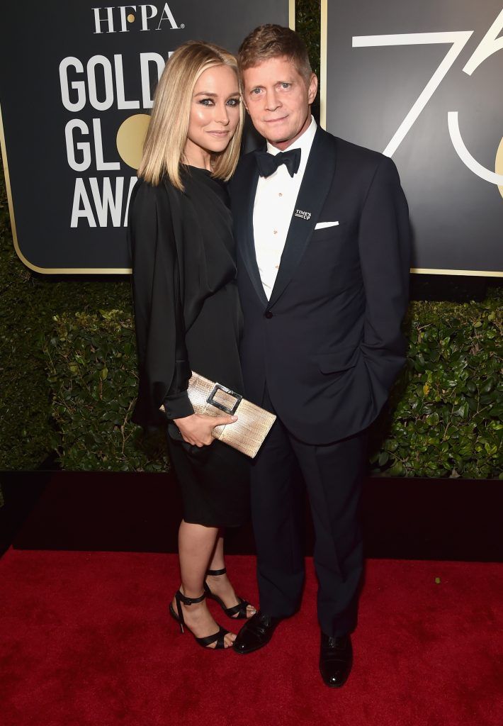 BEVERLY HILLS, CA - JANUARY 07:  Producer Robert Simonds (R)and Anne Simonds attend The 75th Annual Golden Globe Awards at The Beverly Hilton Hotel on January 7, 2018 in Beverly Hills, California.  (Photo by Alberto E. Rodriguez/Getty Images)