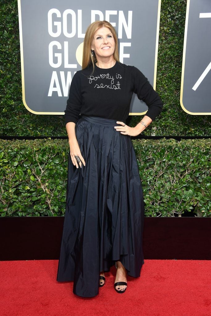 BEVERLY HILLS, CA - JANUARY 07: Connie Britton attends The 75th Annual Golden Globe Awards at The Beverly Hilton Hotel on January 7, 2018 in Beverly Hills, California.  (Photo by Frazer Harrison/Getty Images)
