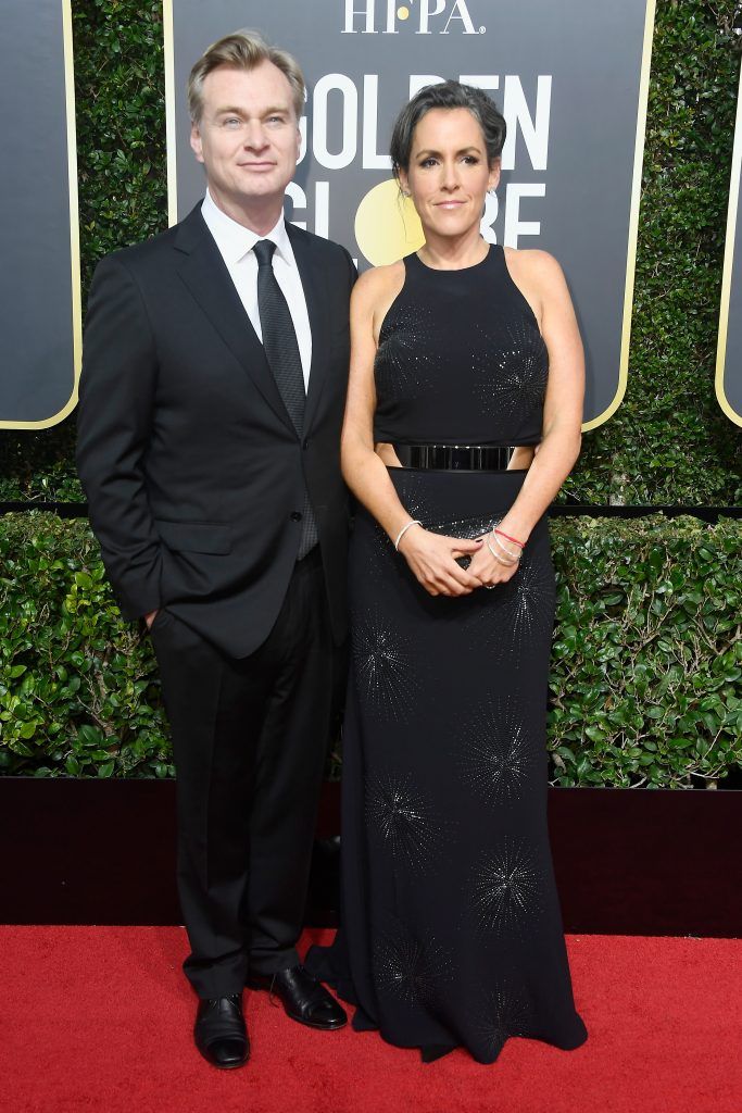 BEVERLY HILLS, CA - JANUARY 07:  Director Christopher Nolan and producer Emma Thomas attend The 75th Annual Golden Globe Awards at The Beverly Hilton Hotel on January 7, 2018 in Beverly Hills, California.  (Photo by Frazer Harrison/Getty Images)