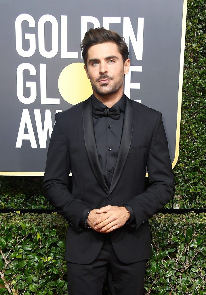 BEVERLY HILLS, CA - JANUARY 07:  Actor Zac Efron attends The 75th Annual Golden Globe Awards at The Beverly Hilton Hotel on January 7, 2018 in Beverly Hills, California.  (Photo by Frazer Harrison/Getty Images)