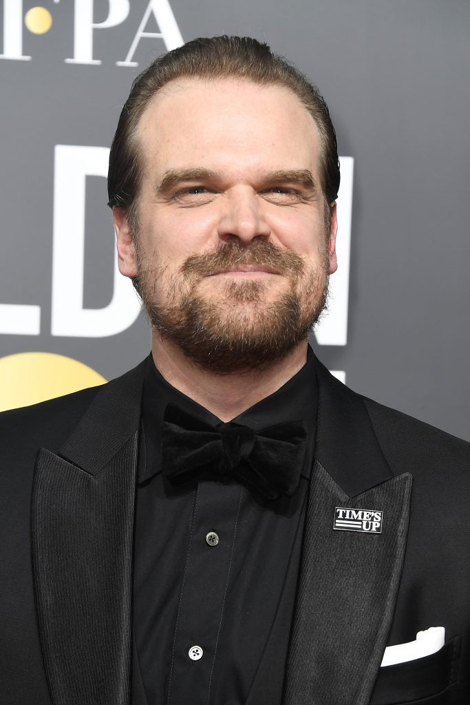 BEVERLY HILLS, CA - JANUARY 07:  Actor David Harbour attends The 75th Annual Golden Globe Awards at The Beverly Hilton Hotel on January 7, 2018 in Beverly Hills, California.  (Photo by Frazer Harrison/Getty Images)