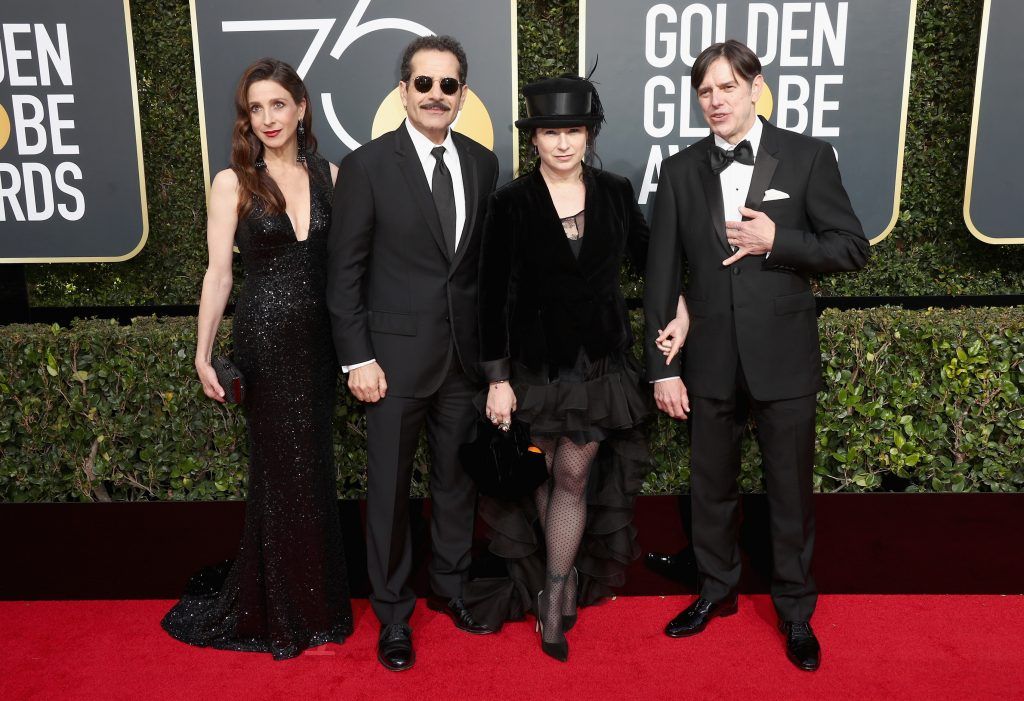 BEVERLY HILLS, CA - JANUARY 07:  Amy Sherman-Palladino (3rd from L) attends The 75th Annual Golden Globe Awards at The Beverly Hilton Hotel on January 7, 2018 in Beverly Hills, California.  (Photo by Frederick M. Brown/Getty Images)