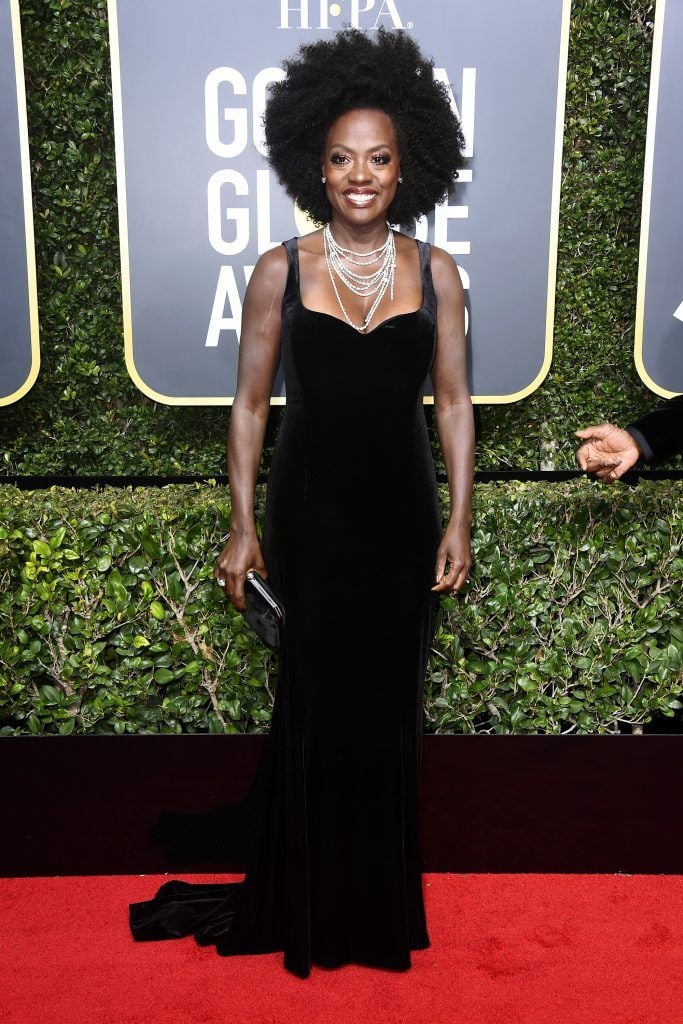 BEVERLY HILLS, CA - JANUARY 07:  Actor Viola Davis attends The 75th Annual Golden Globe Awards at The Beverly Hilton Hotel on January 7, 2018 in Beverly Hills, California.  (Photo by Frazer Harrison/Getty Images)