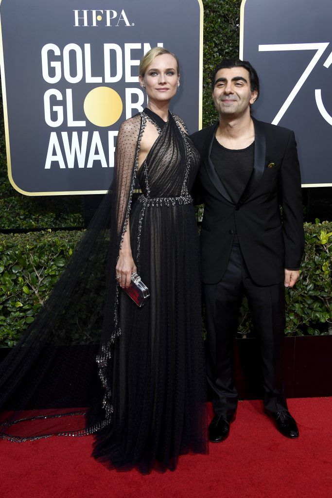 BEVERLY HILLS, CA - JANUARY 07:  Actor Diane Kruger and director Fatih Akin attend The 75th Annual Golden Globe Awards at The Beverly Hilton Hotel on January 7, 2018 in Beverly Hills, California.  (Photo by Frazer Harrison/Getty Images)
