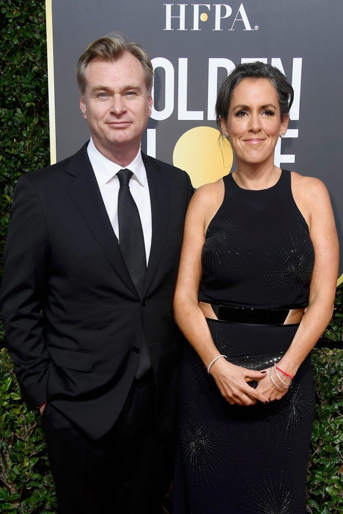 BEVERLY HILLS, CA - JANUARY 07:  Director Christopher Nolan (L) and producer Emma Thomas attend The 75th Annual Golden Globe Awards at The Beverly Hilton Hotel on January 7, 2018 in Beverly Hills, California.  (Photo by Frazer Harrison/Getty Images)
